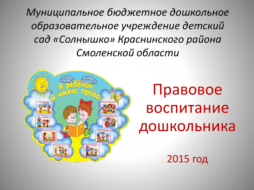 Правовое воспитание дошкольников: система и методы