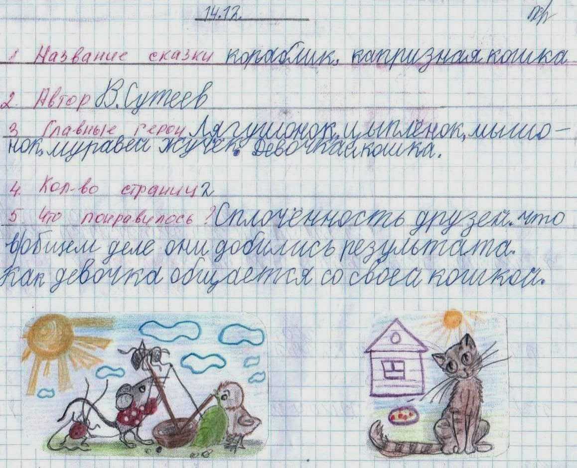 Как заполнять читательский дневник: образец для 1, 2, 3, 4, 5, 6 класса