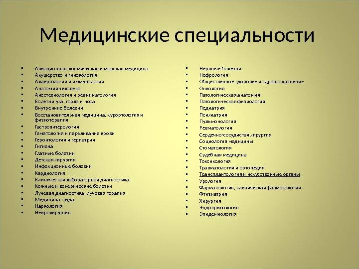 Профессия врач: все специальности, обучение и перспективы