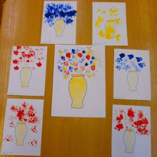 Конспект занятия по изодеятельности «цветы для мамы» в нетрадиционной технике рисования во второй младшей группе. воспитателям детских садов, школьным учителям и педагогам - маам.ру