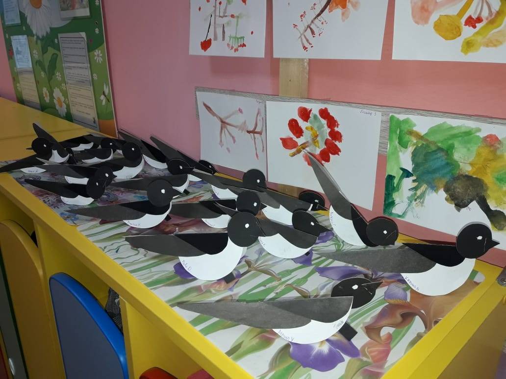 Аппликация на тему перелетные птицы: темы и техники выполнения поделок из бумаги в детском саду, материалы