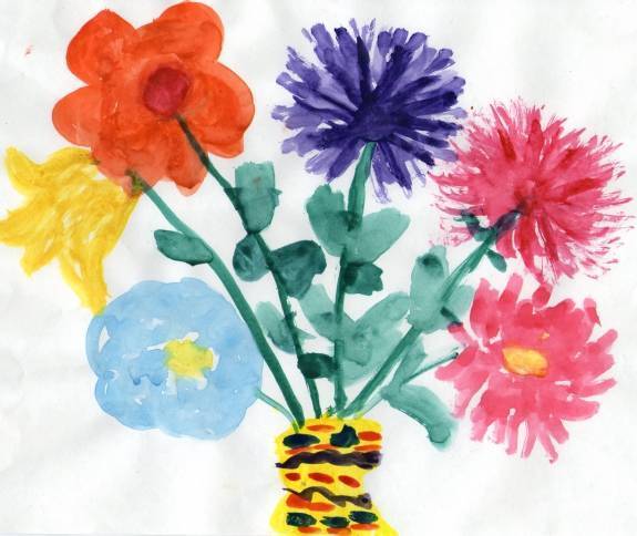 Рисование в старшей группе «цветы для мамы»: занятие по изо в детском саду