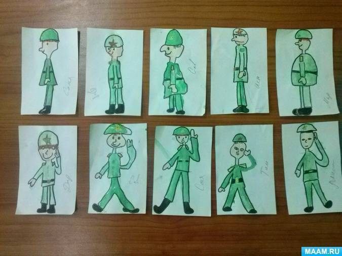 Рисование в старшей группе «солдат на посту»: проведение нод, схема поэтапно