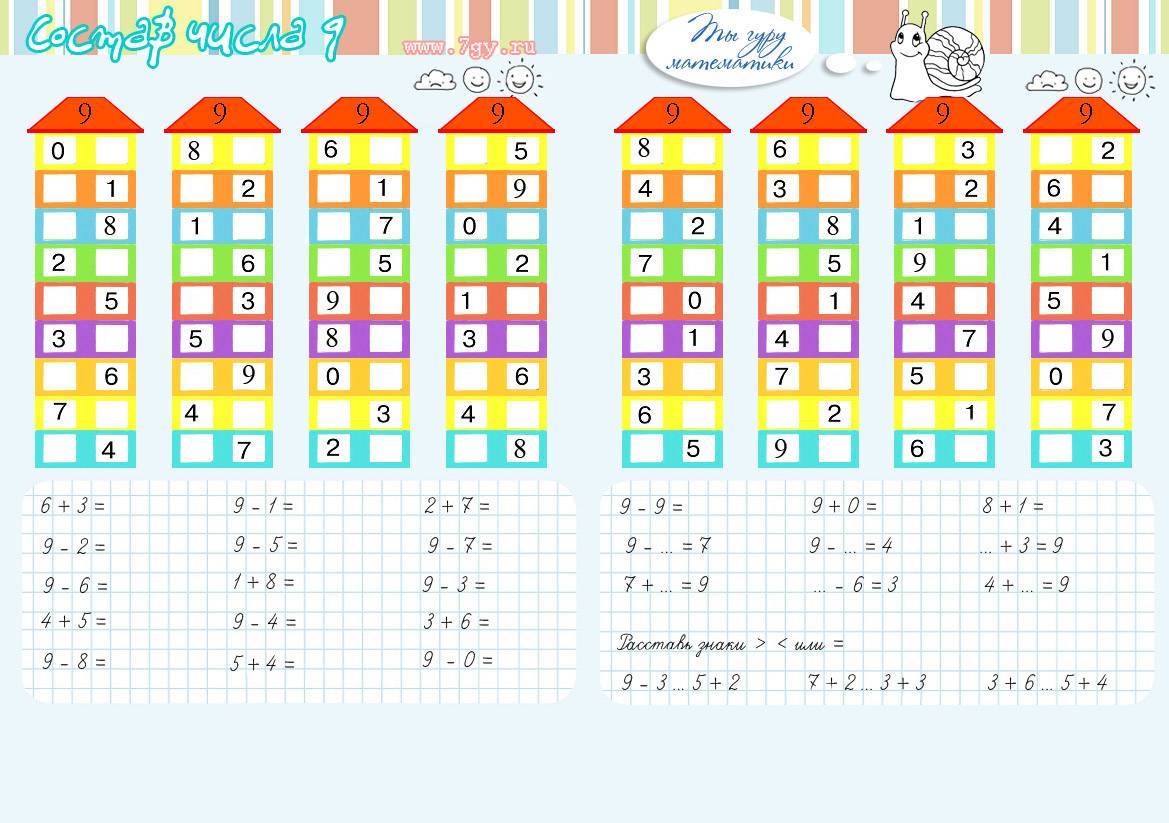 Состав числа домики распечатать. Числовые домики тренажер. Тренажёр 