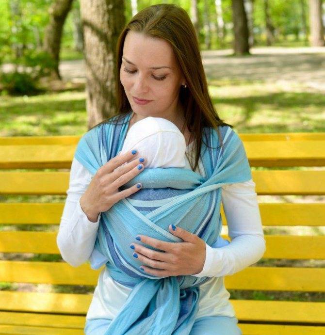 Как носить слинг с кольцами для новорожденных