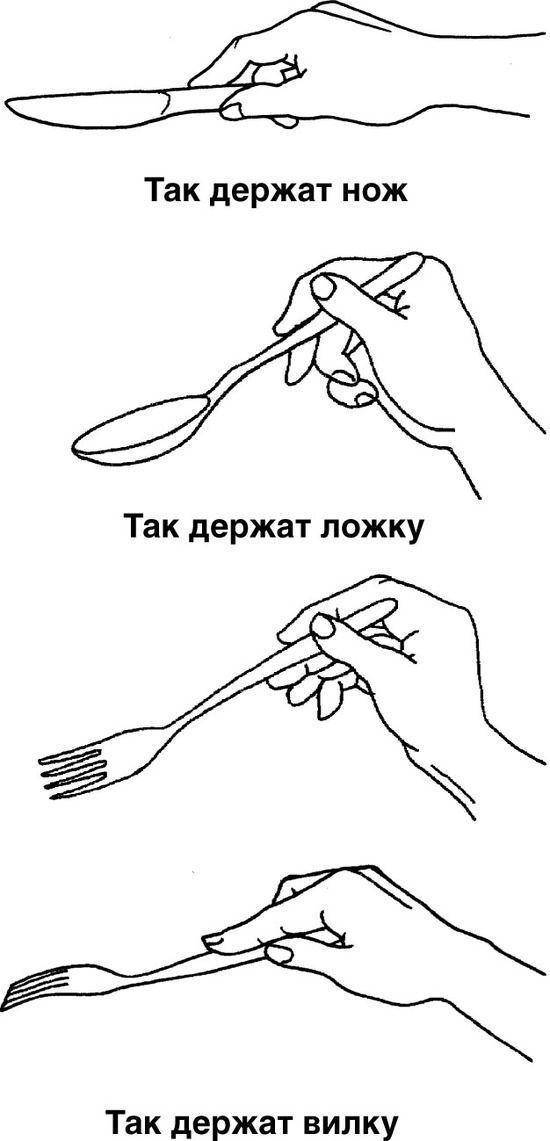 В какой руке нож, в какой вилка во время застолья? :: syl.ru
