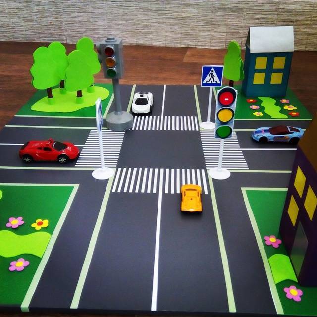 Поделка дорожное движение: фото-схем создания поделки дорожное движение своими руками + инструкции для детей