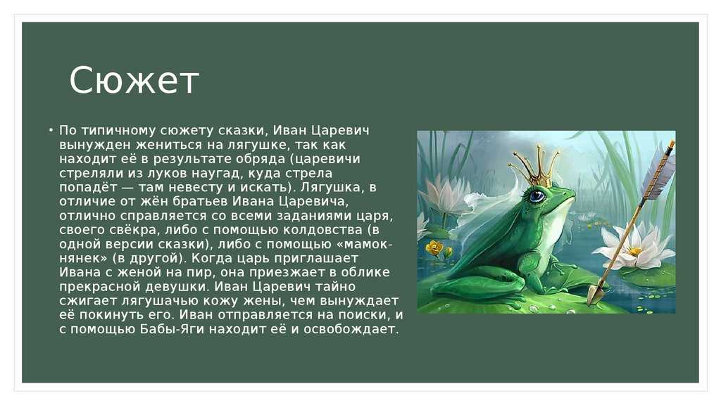 «царевна-лягушка» читательский дневник