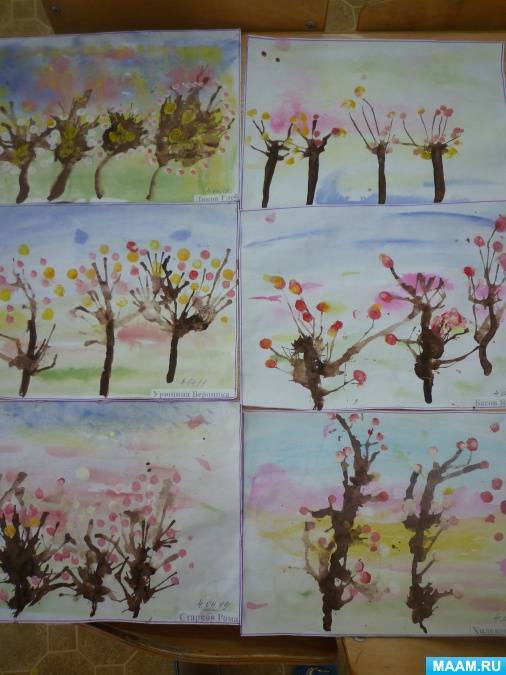 Конспект нод по рисованию «пришла весна» для детей старшей группы. воспитателям детских садов, школьным учителям и педагогам - маам.ру