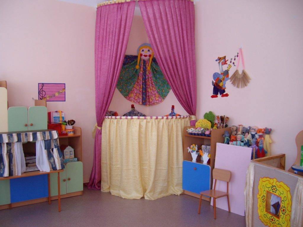 Театральный уголок в детском саду: оформление, фото