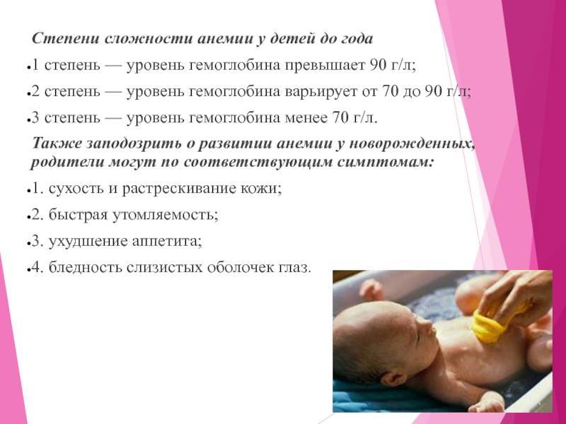 Анемия у новорожденных и грудных детей: причины, симптомы, лечение