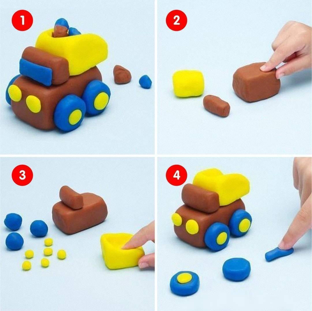 Лепка из пластилина для детей 3–4 лет: уроки пластилинографии с фото