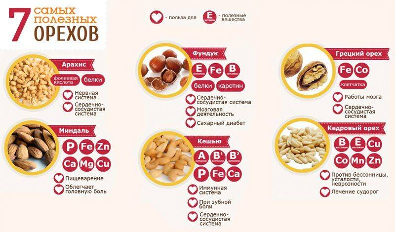 Орехи при грудном вскармливании: грецкие, арахис, миндаль, кешью и кедровые