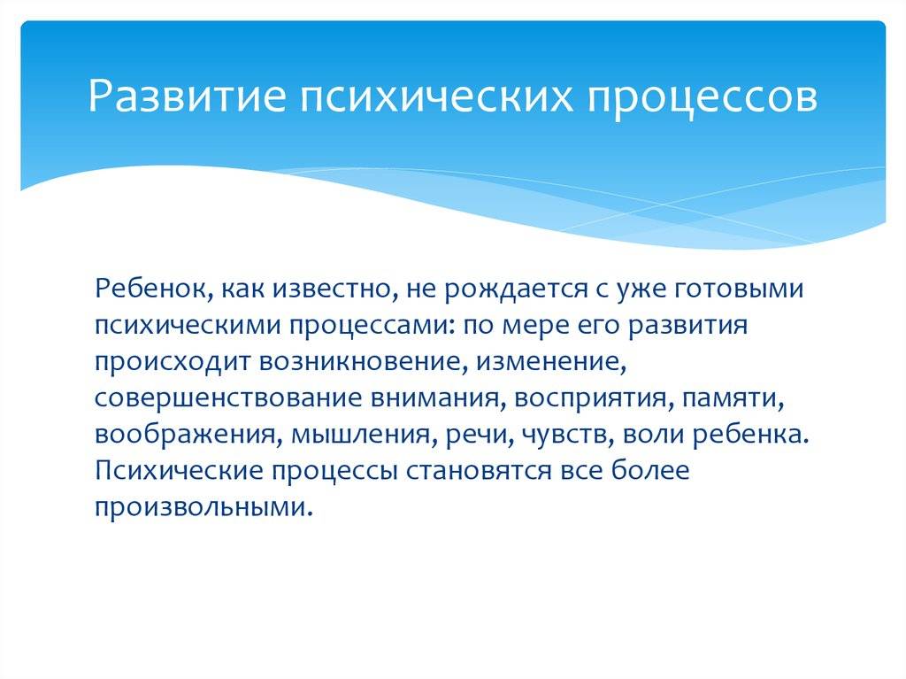 Развитие познавательных процессов в дошкольном возрасте: особенности