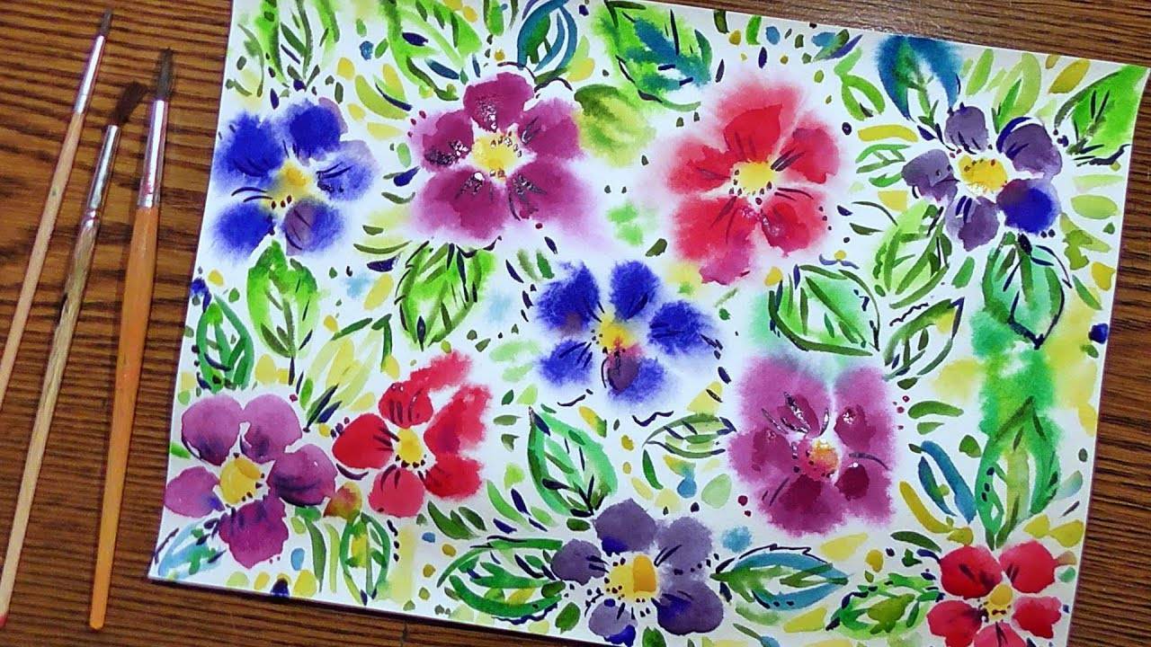 Занятие по рисованию на тему «Красивые цветы» в старших группах