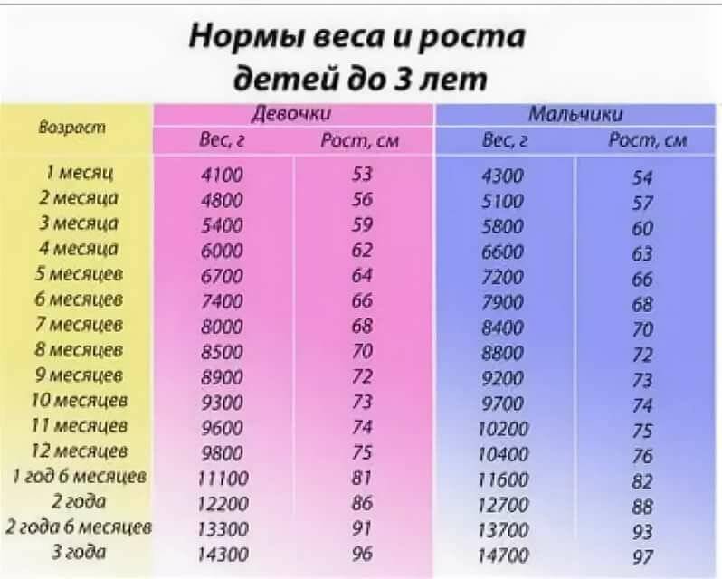 Рост и вес ребенка от 1 до 3 лет по месяцам - таблица норм воз | ves-rebenka.ru
