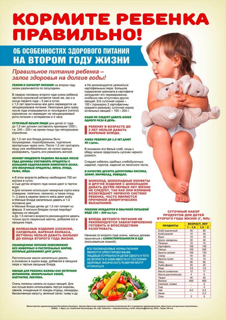 Рецепты детских блюд от 1 года до полутора лет