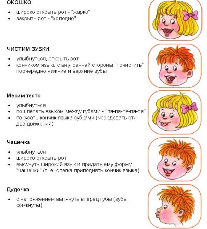 Упражнения на артикуляцию: гимнастика для развития речевого аппарата