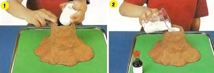 Как сделать вулкан из соды и уксуса вместе с ребенком