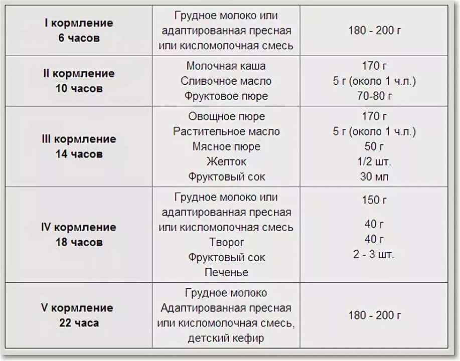 Питание детей до года по месяцам: таблица кормления, нормы еды для новорожденного | konstruktor-diety.ru
